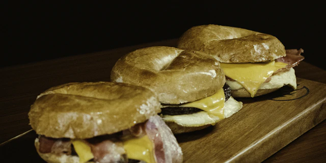 Egg and cheese breakfast sandwiches